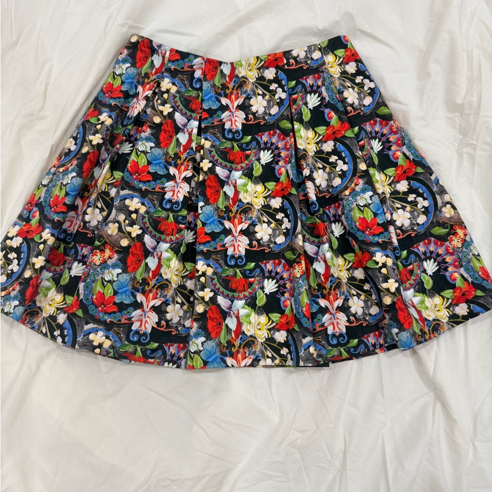 Alice + Olivia Multicolor Floral Mini Skirt